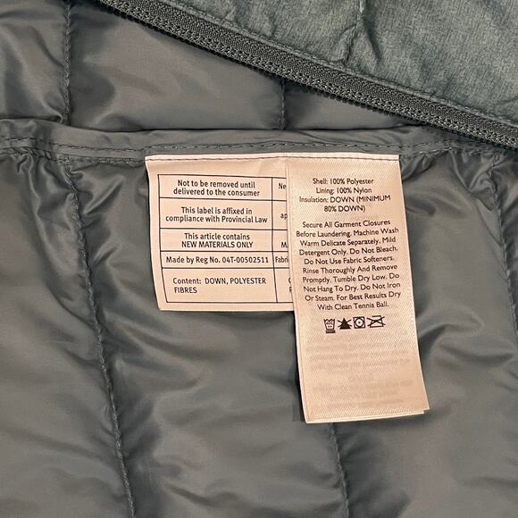 Eddie Bauer S Down Puffer Jacket | CirrusLite EB650, Atlantic Blue, NWOT, NEW - Picture 4 of 7